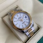 Rolex Datejust Replica with Oyster Bracelet 41mm Sw200 Movement 904L Steel 18K White Dial Watch